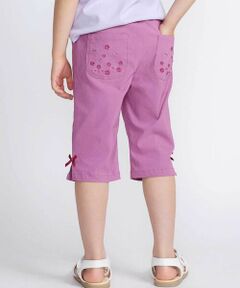BeBe / べべ ショート・ハーフ・半端丈パンツ | フラワー刺しゅうポケットストレッチウェザーカプリパンツ(90~160cm)