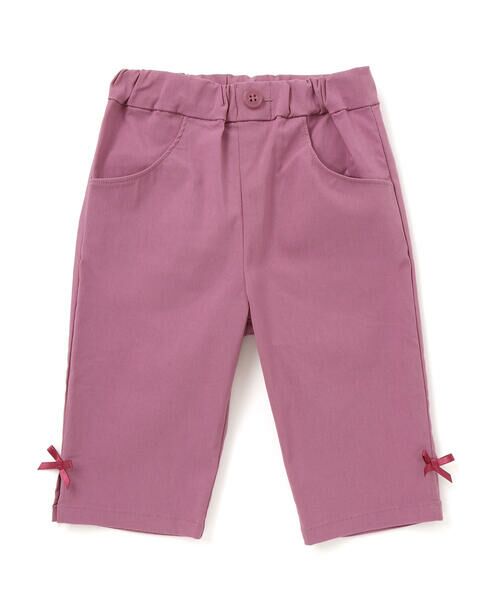 BeBe / べべ ショート・ハーフ・半端丈パンツ | フラワー刺しゅうポケットストレッチウェザーカプリパンツ(90~160cm) | 詳細8