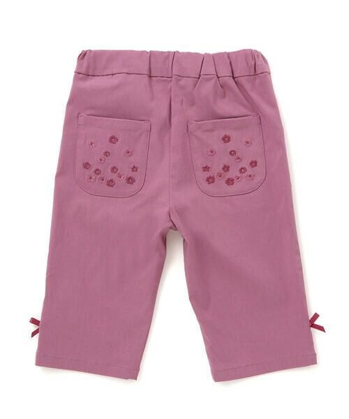BeBe / べべ ショート・ハーフ・半端丈パンツ | フラワー刺しゅうポケットストレッチウェザーカプリパンツ(90~160cm) | 詳細9
