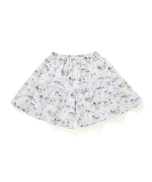 BeBe / べべ ショート・ハーフ・半端丈パンツ | 【お揃い】ブローニュプリントローンメロウフリルキュロットパンツ(90~150cm) | 詳細7