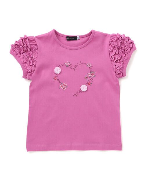 BeBe / べべ Tシャツ | クロンドフルール天竺フリルパフスリーブTシャツ(90~150cm) | 詳細19