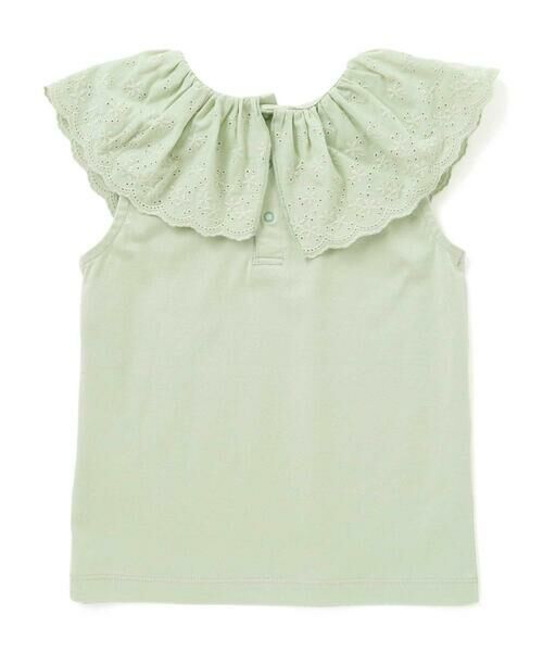 BeBe / べべ Tシャツ | スカラップレースフリルカラー天竺ノースリーブTシャツ(90~150cm) | 詳細2