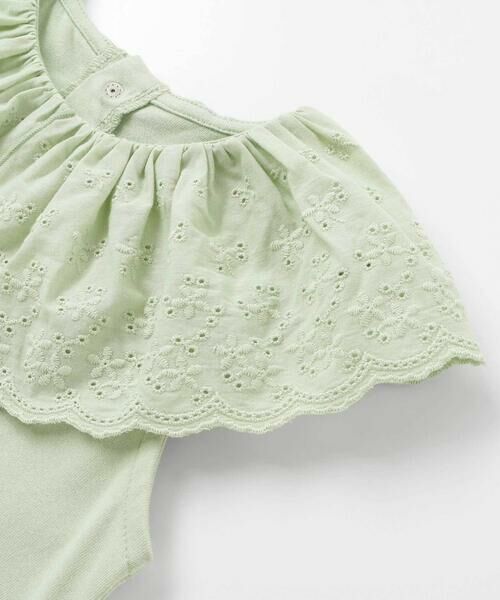 BeBe / べべ Tシャツ | スカラップレースフリルカラー天竺ノースリーブTシャツ(90~150cm) | 詳細4
