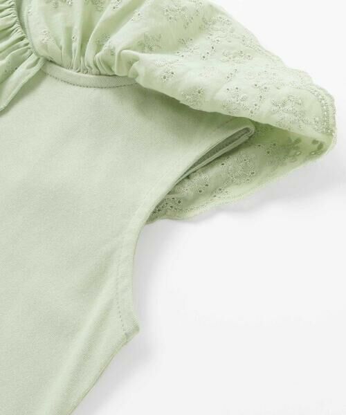 BeBe / べべ Tシャツ | スカラップレースフリルカラー天竺ノースリーブTシャツ(90~150cm) | 詳細5