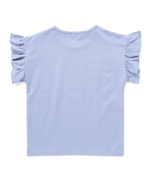 BeBe / べべ Tシャツ | ちょうちょモチーフFLEURロゴ天竺フリル袖Tシャツ(90~160cm) | 詳細6