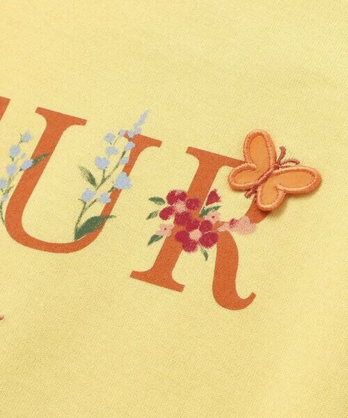 BeBe / べべ Tシャツ | ちょうちょモチーフFLEURロゴ天竺フリル袖Tシャツ(90~160cm) | 詳細14