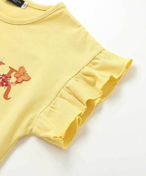 BeBe / べべ Tシャツ | ちょうちょモチーフFLEURロゴ天竺フリル袖Tシャツ(90~160cm) | 詳細15