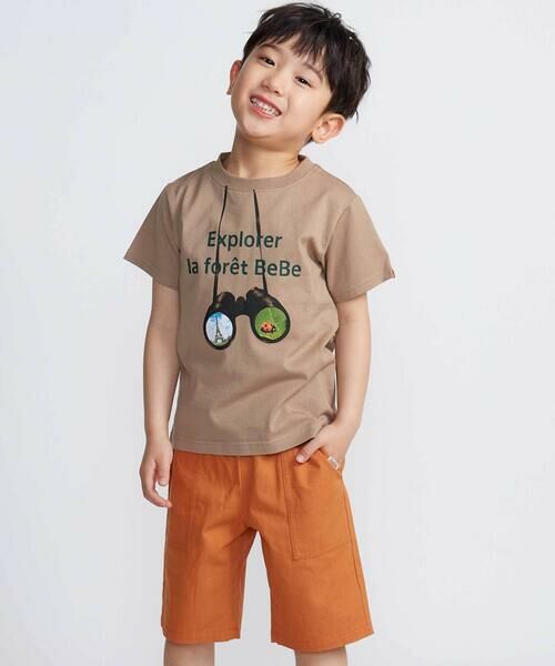 BeBe / べべ Tシャツ | 双眼鏡立体ラバープリント天竺半袖Tシャツ(90~140cm) | 詳細2