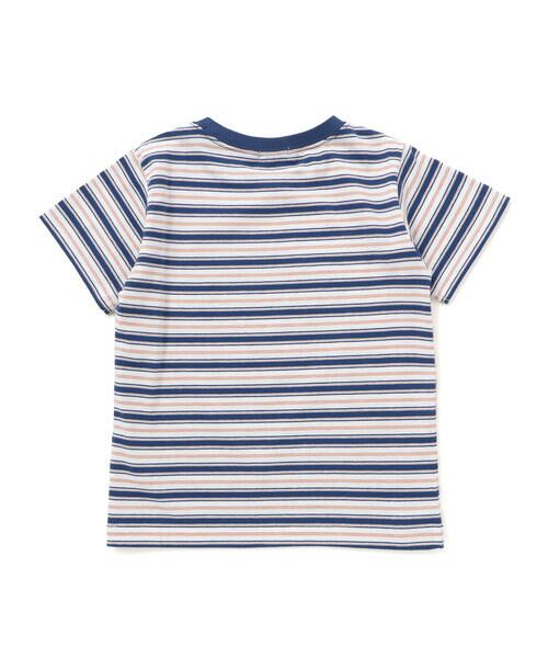 BeBe / べべ Tシャツ | 自転車プリントマルチボーダー天竺半袖Tシャツ(90~160cm) | 詳細2