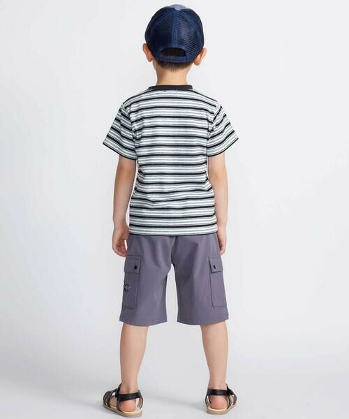 BeBe / べべ Tシャツ | 自転車プリントマルチボーダー天竺半袖Tシャツ(90~160cm) | 詳細10