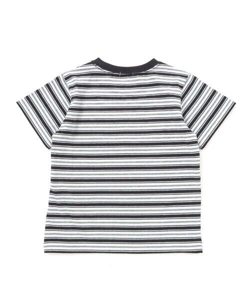 BeBe / べべ Tシャツ | 自転車プリントマルチボーダー天竺半袖Tシャツ(90~160cm) | 詳細12