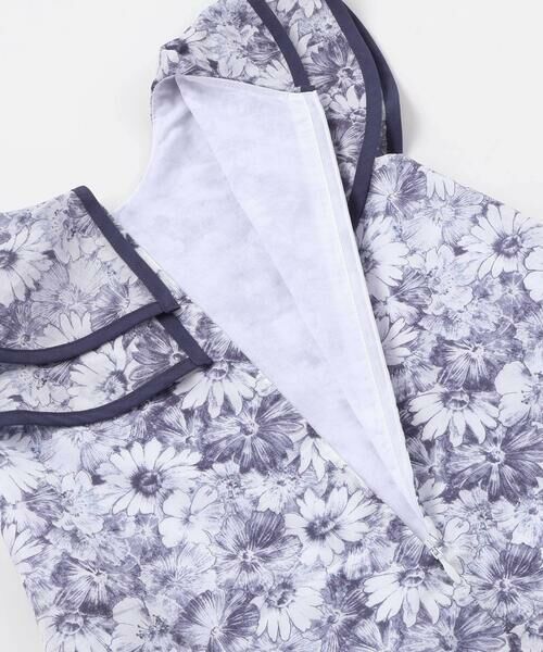 BeBe / べべ ミニ丈・ひざ丈ワンピース | 【カバリエレ・アズーロ】ローンフローラルプリントフリルカラーワンピース(90~140cm) | 詳細5