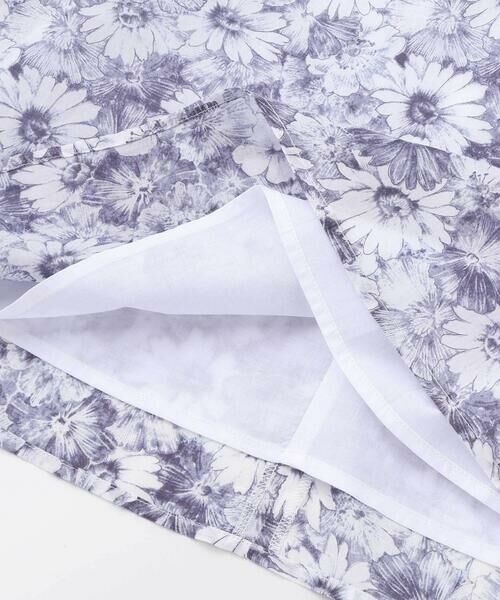 BeBe / べべ ミニ丈・ひざ丈ワンピース | 【カバリエレ・アズーロ】ローンフローラルプリントフリルカラーワンピース(90~140cm) | 詳細6