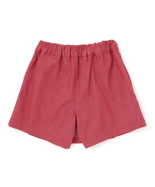 BeBe / べべ ショート・ハーフ・半端丈パンツ | カラーデニムサイドボタンプリーツスカパン(90~150cm) | 詳細7