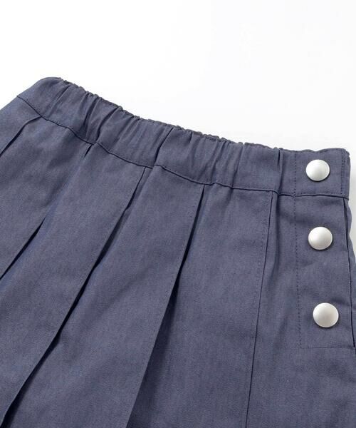 BeBe / べべ ショート・ハーフ・半端丈パンツ | カラーデニムサイドボタンプリーツスカパン(90~150cm) | 詳細10