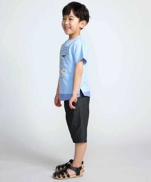 BeBe / べべ デニムパンツ | カラーデニムポイントロゴハーフパンツ(90~150cm) | 詳細2