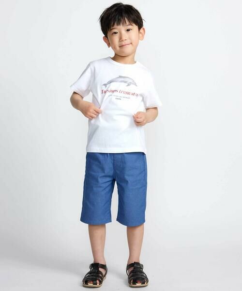 BeBe / べべ デニムパンツ | カラーデニムポイントロゴハーフパンツ(90~150cm) | 詳細12