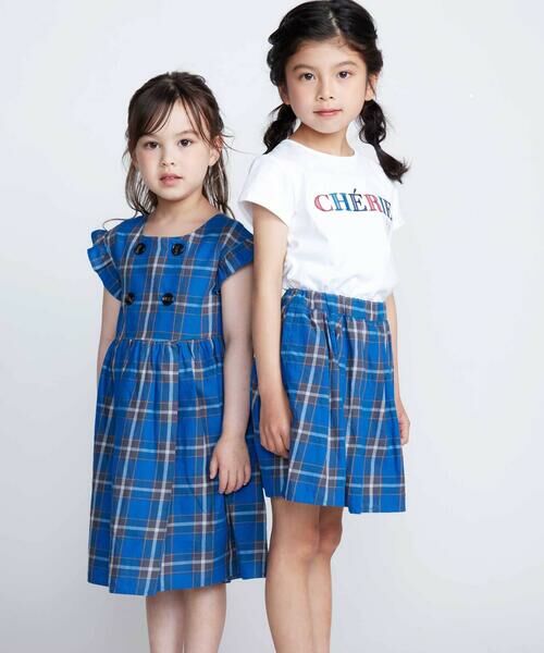 BeBe / べべ ミニ・ひざ丈スカート | 【お揃い】【神戸タータン×BeBe】チェックギャザーインナーパンツ付きスカート(90~160cm) | 詳細2