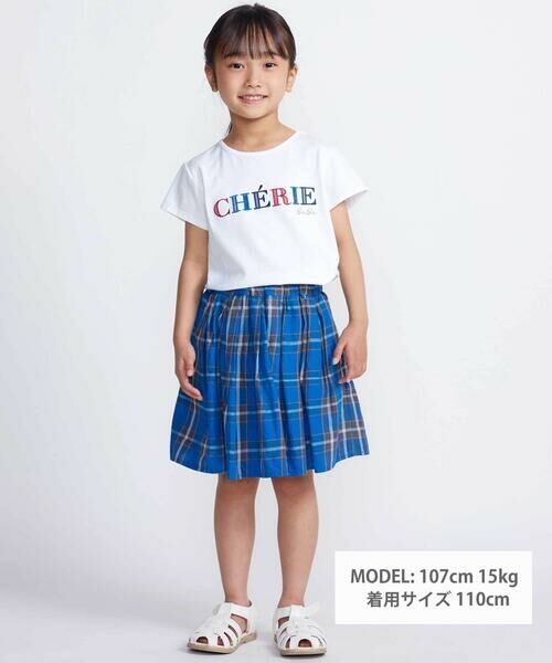 BeBe / べべ ミニ・ひざ丈スカート | 【お揃い】【神戸タータン×BeBe】チェックギャザーインナーパンツ付きスカート(90~160cm) | 詳細3