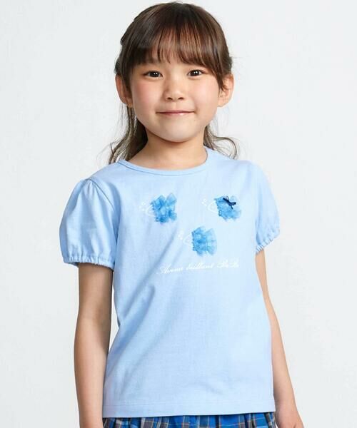 BeBe / べべ Tシャツ | 【 速乾 】フリルおさかなモチーフ天竺パフスリーブTシャツ(90~150cm) | 詳細3