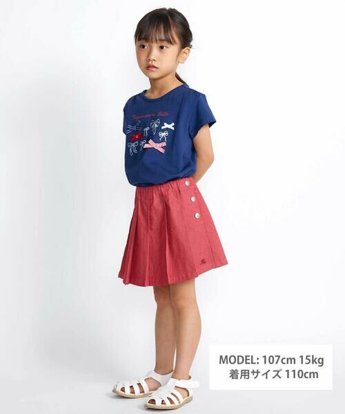 BeBe / べべ Tシャツ | リボンいっぱい半袖天竺Tシャツ(90~150cm) | 詳細1