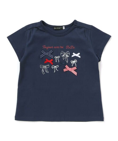 BeBe / べべ Tシャツ | リボンいっぱい半袖天竺Tシャツ(90~150cm) | 詳細2