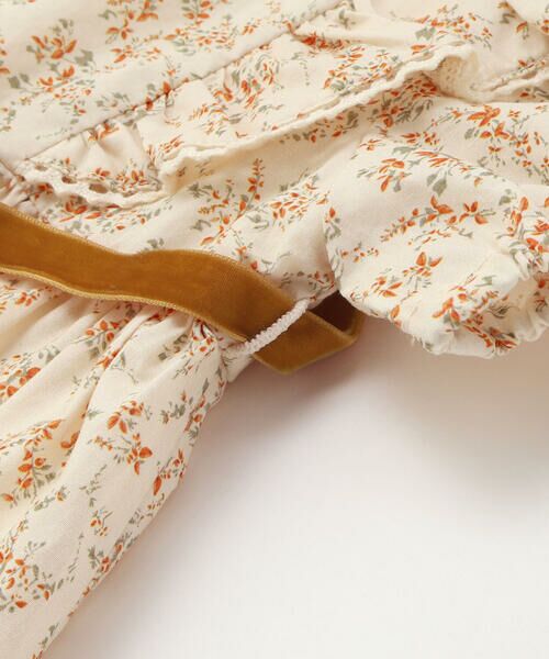 BeBe / べべ ミニ丈・ひざ丈ワンピース | 【お揃い】コットンローンフラワープリントパフスリーブワンピース(80~100cm) | 詳細18