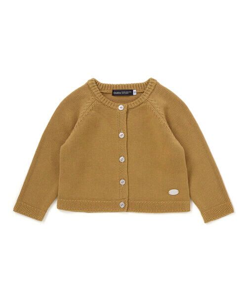 BeBe/べべ クルーネック長袖ニットカーディガン(80~100cm) イエロー 80cm BeBe/べべ クルーネック長袖ニットカーディガン(80~100cm) イエロー 80cm