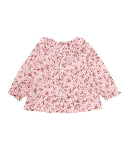 BeBe / べべ シャツ・ブラウス | 【お揃い】コットンローンフラワープリントフリル襟長袖ブラウス(90~100cm) | 詳細5