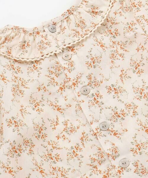 BeBe / べべ シャツ・ブラウス | 【お揃い】コットンローンフラワープリントフリル襟長袖ブラウス(90~100cm) | 詳細11
