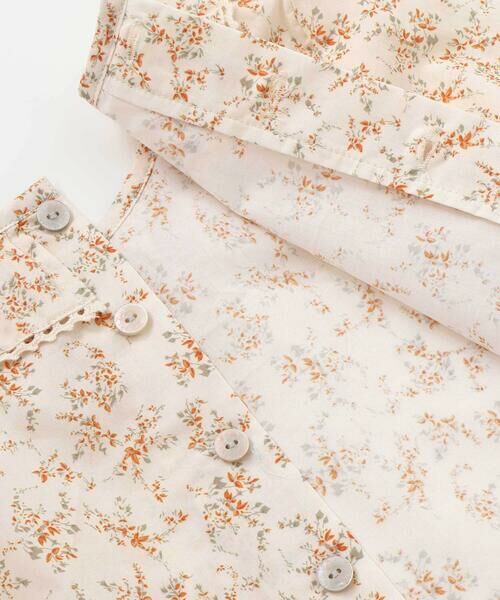 BeBe / べべ シャツ・ブラウス | 【お揃い】コットンローンフラワープリントフリル襟長袖ブラウス(90~100cm) | 詳細13