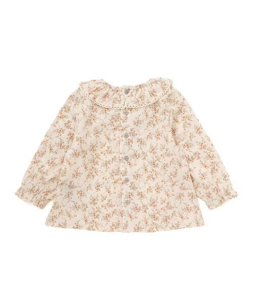 BeBe / べべ シャツ・ブラウス | 【お揃い】コットンローンフラワープリントフリル襟長袖ブラウス(90~100cm) | 詳細8