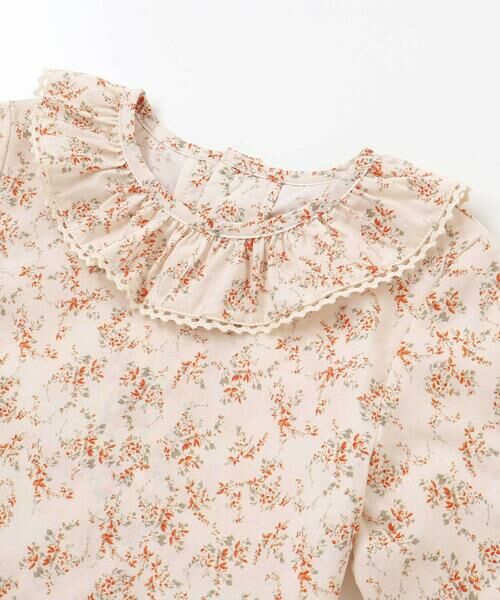 BeBe / べべ シャツ・ブラウス | 【お揃い】コットンローンフラワープリントフリル襟長袖ブラウス(90~100cm) | 詳細9