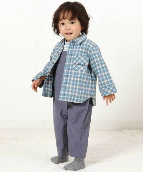 BeBe / べべ シャツ・ブラウス | 先染めネルチェック長袖シャツ(90~100cm) | 詳細4