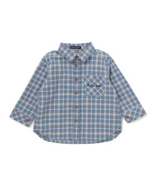 BeBe / べべ シャツ・ブラウス | 先染めネルチェック長袖シャツ(90~100cm) | 詳細7