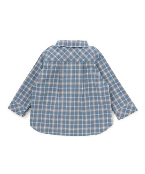 BeBe / べべ シャツ・ブラウス | 先染めネルチェック長袖シャツ(90~100cm) | 詳細8