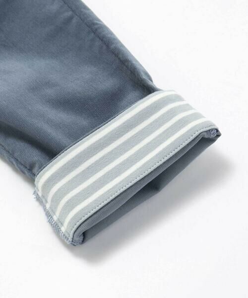 BeBe / べべ チノ・ワークパンツ | シャツコール裾ボーダーテーパードパンツ(80~100cm) | 詳細8