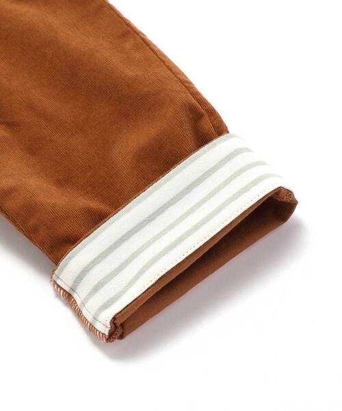 BeBe / べべ チノ・ワークパンツ | シャツコール裾ボーダーテーパードパンツ(80~100cm) | 詳細20