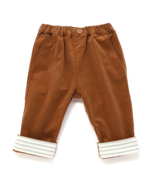 BeBe / べべ チノ・ワークパンツ | シャツコール裾ボーダーテーパードパンツ(80~100cm) | 詳細16