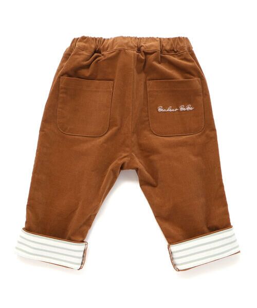 BeBe / べべ チノ・ワークパンツ | シャツコール裾ボーダーテーパードパンツ(80~100cm) | 詳細18