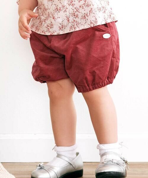BeBe/べべ シャツコールカボチャパンツ(80~100cm) ボルドー 90cm BeBe/べべ シャツコールカボチャパンツ(80~100cm) ボルドー 90cm