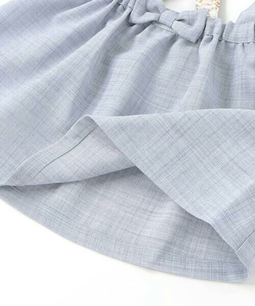 BeBe / べべ ミニ・ひざ丈スカート | リネン調メランジサスペンダー付きギャザースカート(80~100cm) | 詳細8