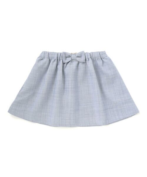 BeBe / べべ ミニ・ひざ丈スカート | リネン調メランジサスペンダー付きギャザースカート(80~100cm) | 詳細3