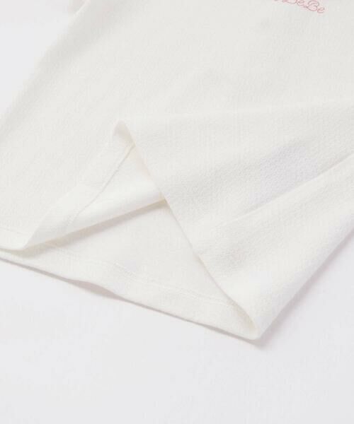 BeBe / べべ Tシャツ | 【お揃い】フラワープリントスカラップ襟半袖針抜きTシャツ(80~100cm) | 詳細10