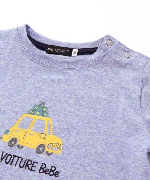 BeBe / べべ Tシャツ | メランジ天竺車プリント半袖Tシャツ(80~100cm) | 詳細3