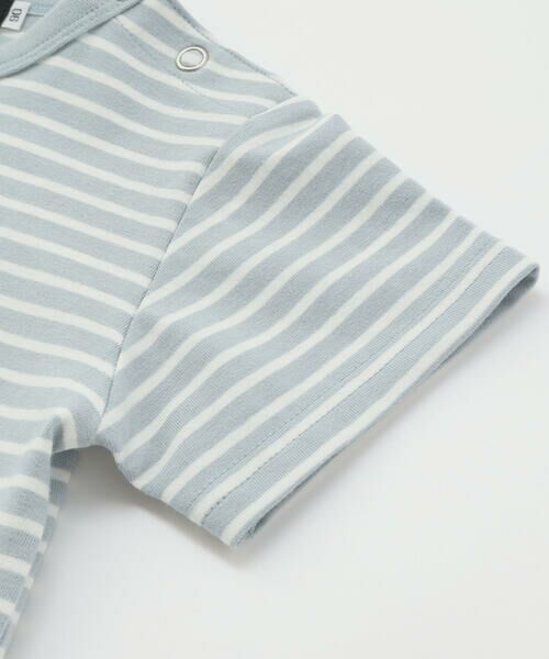 BeBe / べべ Tシャツ | ボーダー天竺ステッチ刺しゅうロゴ半袖Tシャツ(80~100cm) | 詳細8