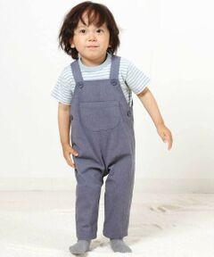 BeBe / べべ サロペット・オールインワン | ネル起毛胸ポケットオーバーオール(80~100cm)