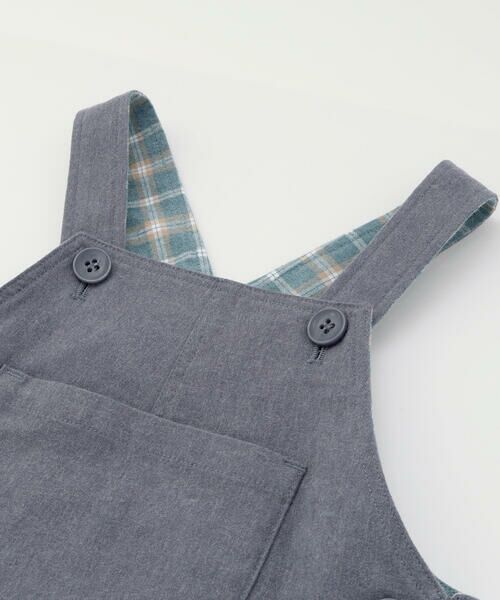 BeBe / べべ サロペット・オールインワン | ネル起毛胸ポケットオーバーオール(80~100cm) | 詳細8