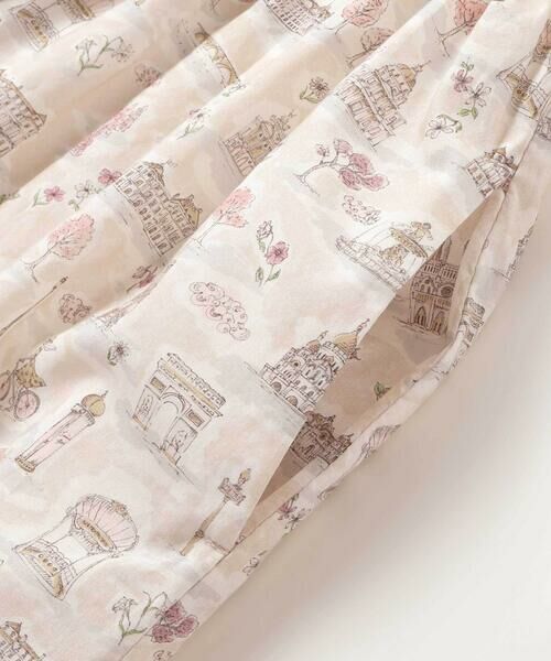 BeBe / べべ ミニ丈・ひざ丈ワンピース | 【お揃い】リバティタナローン(PARIS POSTCARD)リボンベルトワンピース(90~150cm) | 詳細12