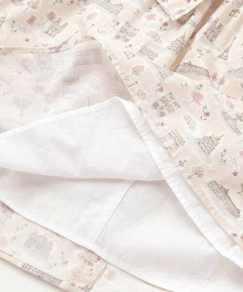 BeBe / べべ ミニ丈・ひざ丈ワンピース | 【お揃い】リバティタナローン(PARIS POSTCARD)リボンベルトワンピース(90~150cm) | 詳細15